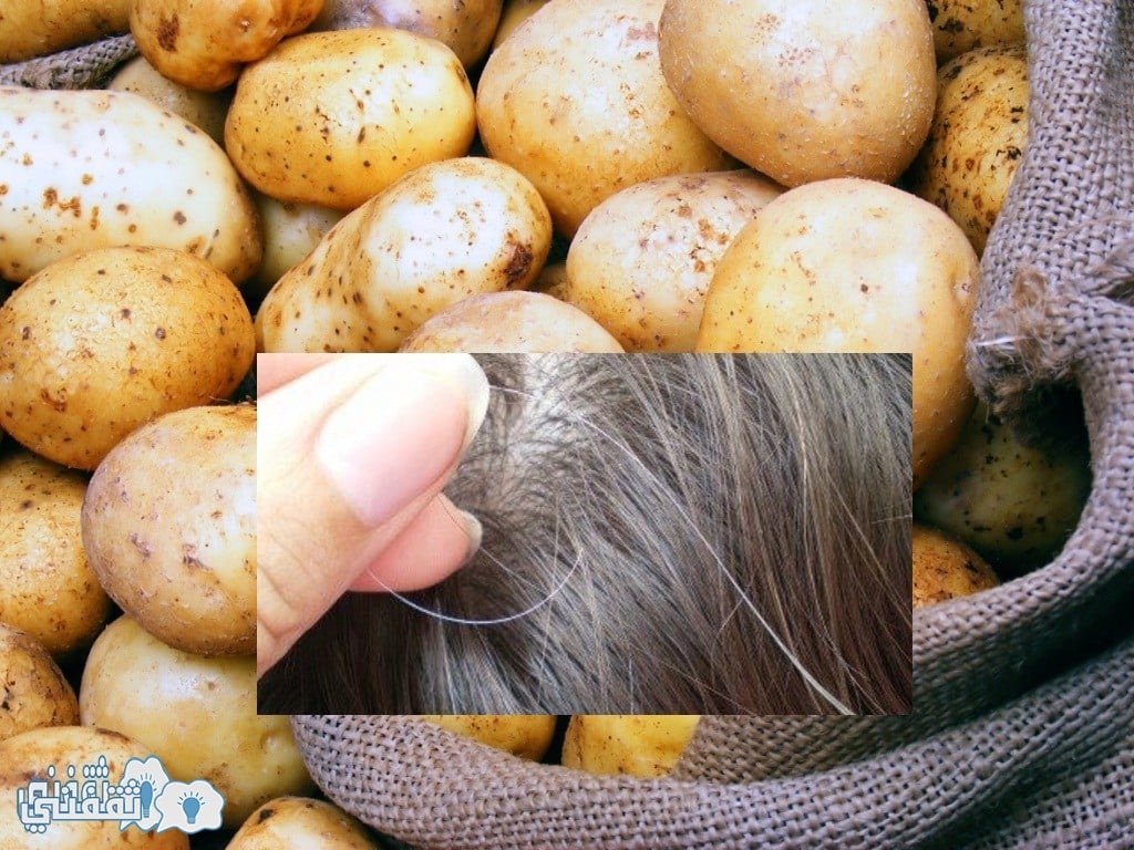 التخلص من الشعر الابيض بقشور البطاطس .