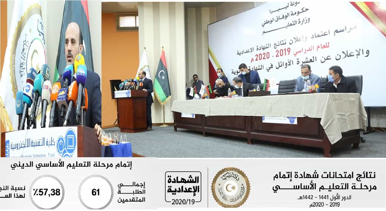 نتيجة الشهادة الاعدادية ليبيا 2020 الآن الرابط moe.gov.ly من وزارة التعليم بحكومة الوفاق