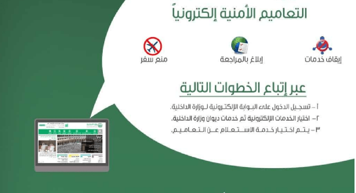 الاستعلام عن إيقاف خدمات برقم الهوية عبر ابشر وزارة الداخلية السعودية