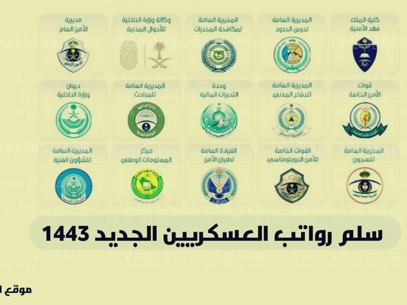 عاجل:- اعلان سلم رواتب الأفراد العسكريين الجديد 1443 من وزارة الدفاع السعودية مع البدلات والعلاوات