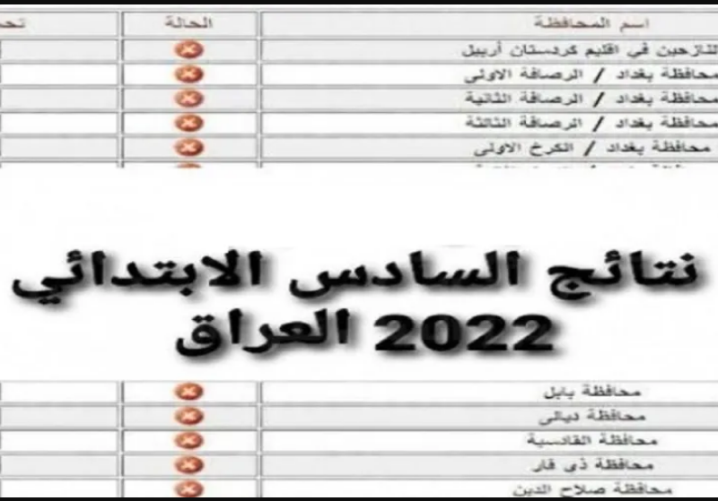 ناو .. لينك epedu.gov.iq لاستخراج عن نتائج الصف السادس الابتدائي 2022 دور اول بالعرق في جميع الولايات العراقية