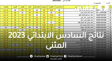 رابط نتائج السادس الابتدائي 2023 المثنى عبر موقع وزارة التربية العراقية